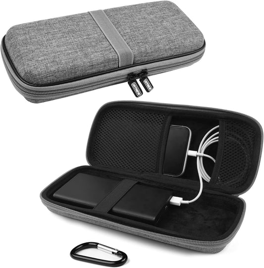 Powerbank Hard Travel Case Compatible RAV Power 26800/20100/20000Mah, Anker Power Core 26800Mah/ Powercore +26800Mah, ROMOSS 30000Mah, Miady Charger, Ekrist, Lab599 Tx500 Radio(Light Grey)